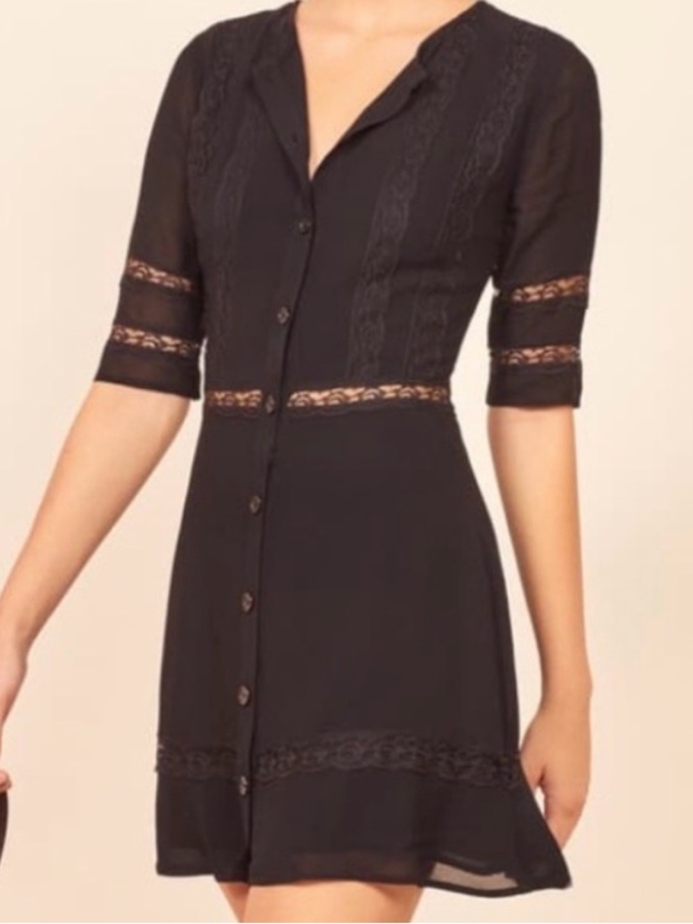 Reformation Black Mini Dress